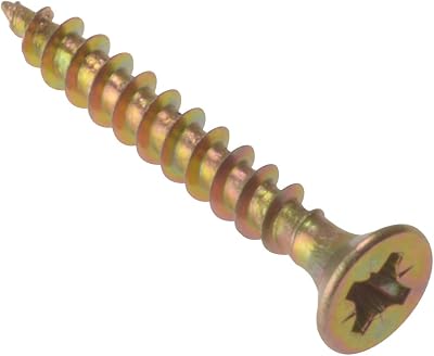 ForgeFix Multi-Purpose Single Thread Screws 5.0 x 50mm Zinc Yellow Passivated