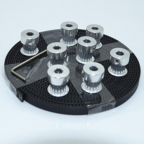 8pcs GT2 16T Bore 5mm Timing Pulley+ 5 Meters Belt For RepRap Prusa Mendel 3D Printer GT16 Teeth-2067