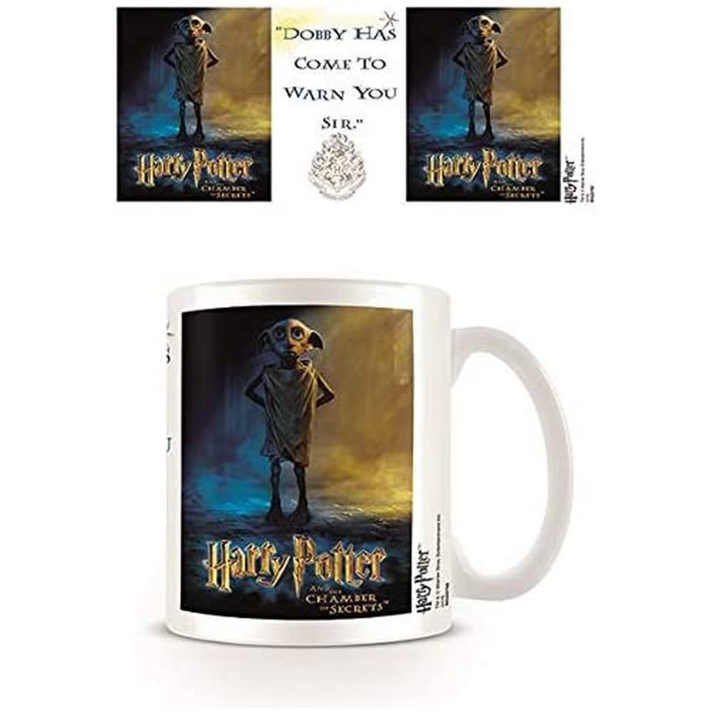 Pyramid International Harry Potter Ceramic Mug with Dobby, Logo and Hogwarts Crest in Presentation Box - Official Merchandise
