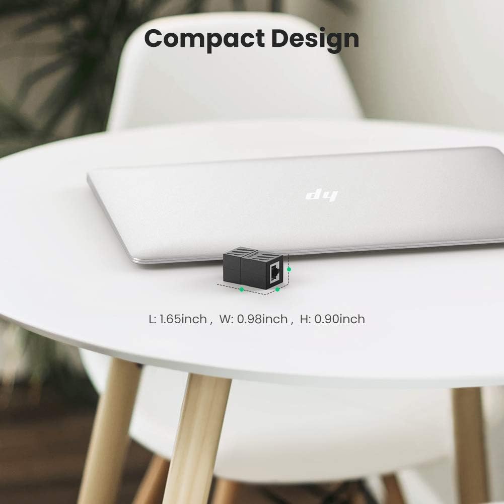 UGREEN RJ45 Coupler Cat7 Cat6 Cat5e Ethernet Cable Extender Adapter LAN Connector in Line Coupler Female to Female (Black): Electronics