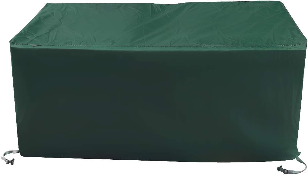 Deck Box Covers,Storage Box Cover with Straps and Handles,Patio Deck Box Cover fit for Deck Boxes(Dark green，52‘’）: Home Improvement