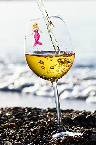 Mermaid Magnetic Wine Charms and Glass Markers Set of 6 - Great Mermaid Gift for Women by Simply Charmed