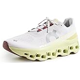 On Women's Cloudmonster Sneakers, Frost | Acacia, White, Yellow, 10 Medium US