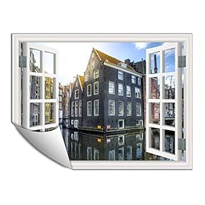Wall Paper Small Wall Mural Beautiful Scenery Out of The Window Wall Art Removable Wall Decoration for Bedroom Living Room - 24x32 inches