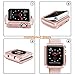 Wolait Compatible With Apple Watch Case 42mm,Rugged Protective Case + Tempered Glass Screen Protector for Series 3,Series2,Series1,Rose Gold