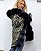 Roiii Women Winter Warm Thick Black Faux Fur Coat Hood Parka Long Jacket