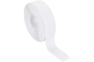 PATIKIL 1" x 16.4 ft Caulk Tape, Caulk Strips PVC Self Adhesive Caulking Tape Waterproof Edge Protectors for Bathroom Accessories Kitchen Countertop, White