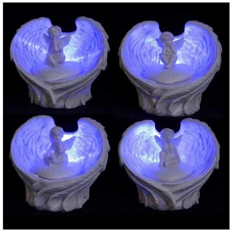Puckator Hope Dream Love Believe LED Angel Wings Cherub Stone, Romantic Modern Love Wedding Gift Gifts for Girlfriend