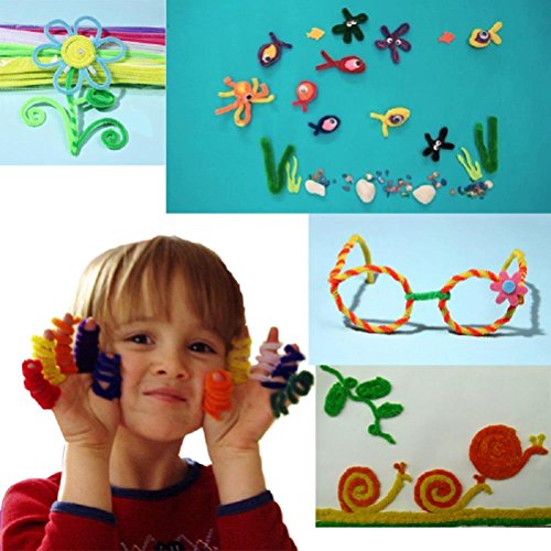 Haodeba 100pcs Pipe Cleaners Chenille Stem Creative Craft DIY Toy, Assorted Color