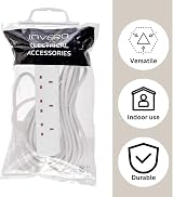Invero 4 Way Gang Power Extension Lead 10M Metre British Approved 13A UK Plug view 4