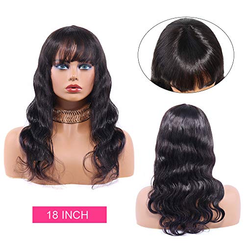 Body-Wave-Human-Hair-Wigs-with-Bangs-Brazilian-Virgin-Hair-Wigs-None-Lace-Front-Wigs-Glueless-Machine-Made-Wigs-for-Black-Women-150-Density-Natural-Color-22-Inch