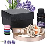 Essential Oil Diffuser Bracelet Aromatherapy Bracelet Tree of Life Anxiety Diffuser Locket set Aromatherapy Jewelry +10ml Lavender Oil+8 Cotton Pads Unique Gift Set for Women Girlfriend Mother&Kids