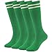 Lucky Commerce School Kids Teens Soccer Football Team Cotton Knee High Sock Children Sport Socks for 8-16 Years(2/4/8 Pairs)