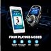 Bluetooth FM Transmitter for Car, Bluetooth Car Adapter Kit, 1.44 inch Display, Supports SD TF Cards, with AUX Input, All Smartphones iPods, FM Transmitter Bluetooth