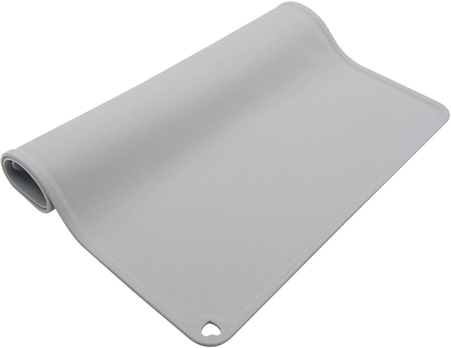 Silicone Pet Feeding Pad Waterproof Dog Feeder Pads Placemat Spillproof Food Mat Pets Puppy Cat Non Slip Bowl Mat Pet Supplies 40x60cm Gray