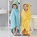 Skip Hop Zoo Baby Infant and Toddler Soft Cotton Hooded Bath Towel and Mitt Washcloth Set, Two Pieces, Multi, Brooklyn Bee