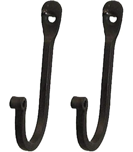 Wrought Iron Ceiling Hook Screw - Heavy Duty Primitive Style Hanger For Lamps & Planters