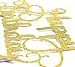 SUNBEAUTY Pack of 2 Gold Glitter Happy Birthday Cake Topper Decoration (Gold)