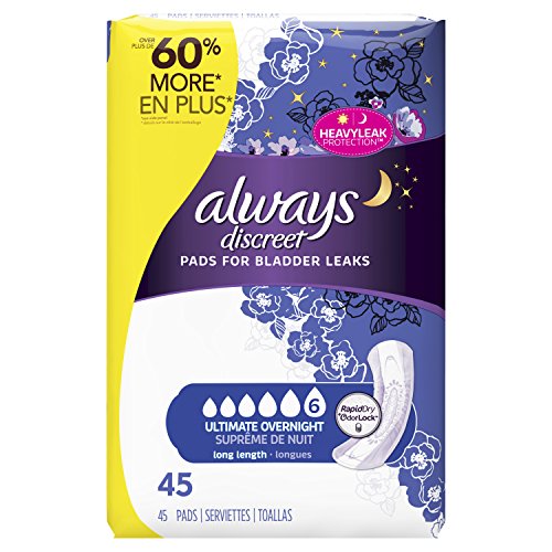 Always Discreet, Incontinence Pads, Maximum, Long Length