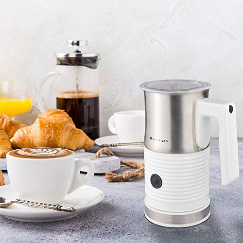 Huogary Milk Frother Electric, Stainless Steel Milk Steamer and Frother with Hot or Cold Milk Foam, Automatic Milk Warmer (N9-NEW VERSION)