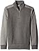 Calvin Klein Jeans Men's Quarter Zip Ottoman Tube Mixed Gauge Sweater