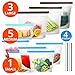 Reusable Silicone Food Storage Bag 9-pack, Airtight Food Preservation Bag Keep Food Fresher, Versatile Lunch Bag for Sandwich, Cooking, Sous Vide, Liquid, Snack, Freezer Safe, 3 Large+5 Medium+1 Small