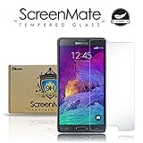 iloome New Samsung Galaxy Note 4 ScreenMate Light 0.10 mm thickness Real Tempered Glass 9H Hardness Premium Screen Protector with Oleophobic Coating