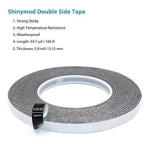 Shinymod 164 Feets Double Side Adhesive Glue Tape Strength Shockproof Weatherproof Dustproof Seal Mounting Tape 54 Yards for Repair Cellphone Touch Screen Digitizer LCD Screen Display (10mm)