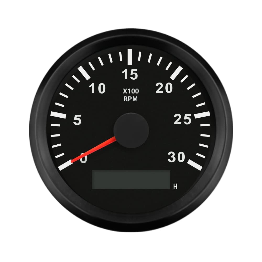 Photo 1 of ELING Waterproof Tachometer REV Counter RPM Gauge with Hour Meter 0-3000RPM 85mm 9-32V with Backlight
