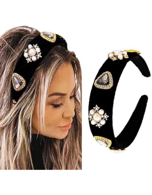 Amazon.com : Rhinestone Padded Headband Baroque Crystal Amazon.com : Rhinestone Padded Headband Baroque Crystal