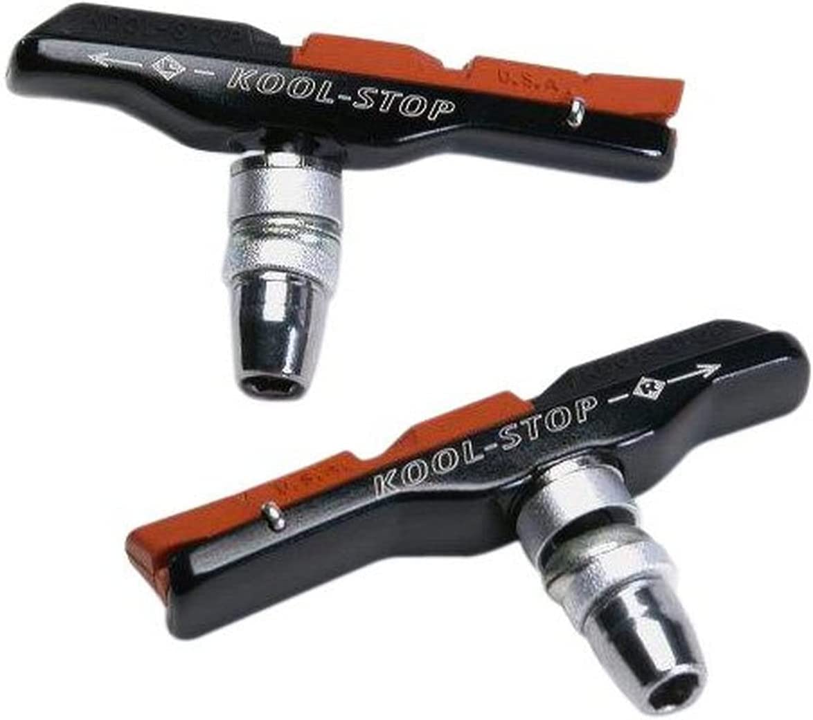 Kool Stop Brake Shoes, Linear Pull Holder & Dual Compound, Black, 14209019
