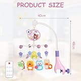 Aolso Baby Crib Mobile Music Lights Projector Remote Control Toy Pink view 2