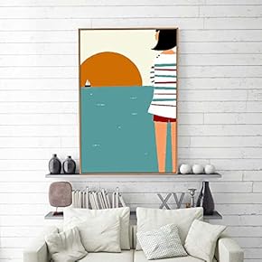 Framed Home Artwork Abstract Simple Style for Living Room Bedroom