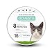 Flea and Tick Collar for Cats - Prevention and Control Fleas, Ticks and Pests for 8 Months - Hypoallergenic and Safe Design - 1 Size Fully Adjustable Waterproof Kitten Collar