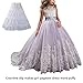 Puffy Crinoline Petticoat Skirt for Girls 3 Hoops Slip for Pageant Dress Gown 3years-6years White