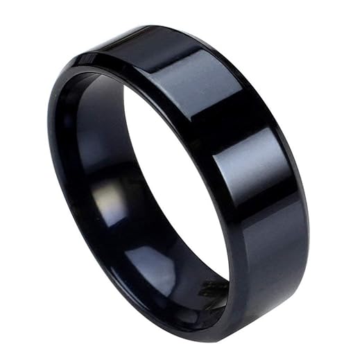 Innerternet Mode Einfache Ringe für Damen & Herren - Silber, Schwarz - Damenring aus Edelstahl Matt - Edler Edelstahlring Gee