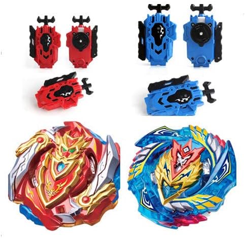 CHO-Z Achilles bey Burst gyro Blade B-129+B-127 CHO Z Valkyrie spriggan Gyro Bay Turbo spryzen Battling Top Slash Super Launcher Attack Starter Combination Novelty Spinning Toys (combination B)