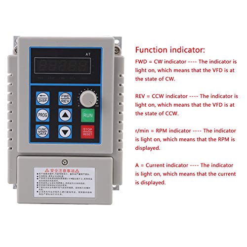 Jadpes Variable Frequency Drive,1pc AC 220V 0.75kW Adjustable-Frequency Drive VFD Speeds Controller Inverter Single Phrase Variable Frequency Drive