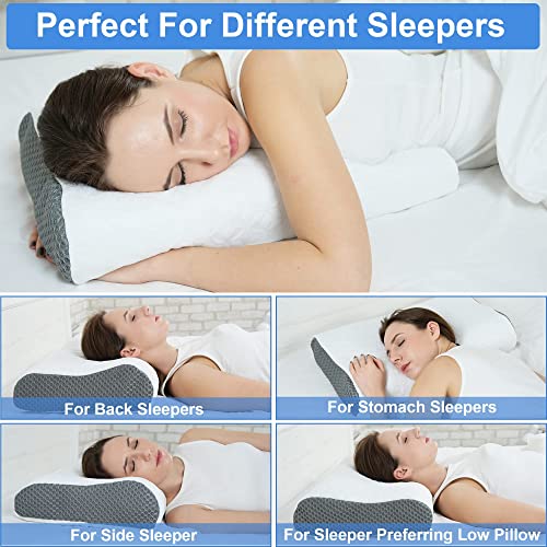 Joynox Memory Foam Pillow, Adjustable Contour Pillow for Neck Pain