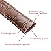 CIVO Genuine Leather Watch Bands Top Calf Grain Leather Watch Strap 16mm 18mm 20mm 22mm 24mm for Men and Women
