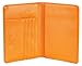 NapaWalli Leather Passport Holder Wallet Cover Case RFID Blocking Travel Wallet (crosshatch orange)