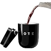 OTE Coffee Cup Travel Mug 8 OZ, Keep Ice & Hot Personal Coffee Cup, 350 ML Vacuum Insulated Tumbler, BPA-Free Stainless Steel Coffee Cups, Leakproof, Black