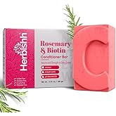Herbishh Rosemary Conditioner Bar for Hair Growth, Volumizing Solid Conditioner, Strengthening Biotin Bar, Cleansing Soap for Women & Men, Ideal for Curly & Straight Hair Vegan & Sulfate-Free 3.53 oz