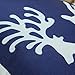 CaliTime Pack of 2 Soft Canvas Throw Pillow Covers Cases for Couch Sofa Home Decoration Christmas Holiday Reindeer with Stars Print 18 X 18 Inches Navy Blue