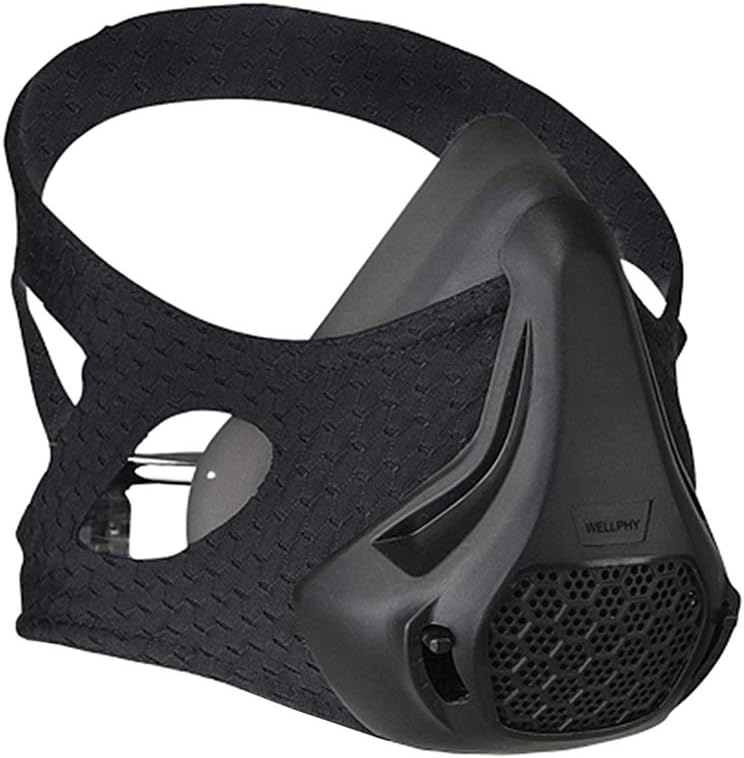 duotanyi Protective Breathable Breathing Resistance Levels Fitness Mask Cover for Running HIIT Training Black