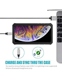 ZeroLemon   Carcasa para iPhone Xs Max (8000 mAh, 6,5", batería recargable extendida, TPU para iPhone Xs Max, color negro)