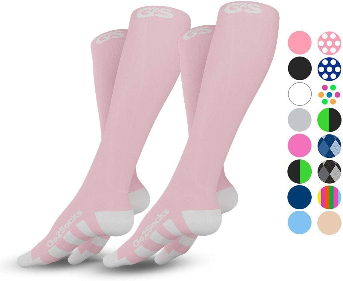 Go2Socks Compression Socks for Men Women Nurses Runners 20-30mmHg Medical Stocking Athletic