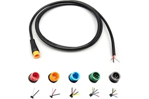 HUDAMZKY Ebike Extension Cable 2pin/3pin/4pin/5pin/6pin Julet Female/Male Single Head DIY Waterproof Line for Electric Motorbike Kit Light Throttle Ebrake Display