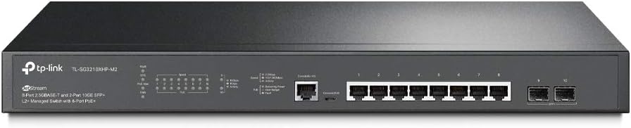 TP-Link TL-SG3210XHP-M2 JetStream 10 Port Managed PoE+ 2.5Gbps Switch