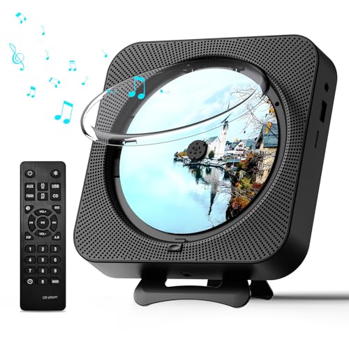 Photo 1 of MICOCIOUS Portable CD Player with Bluetooth Desktop CD Player for Home CD Music Players with Remote Control,Timer,Built-in Dual Speakers with LED Display Home Audio Boombox FM Radio (Black)